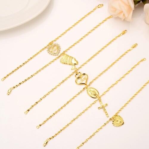 Bangrui 8.26 inches gold african heart pendant Chain Bracelet women Jewelry party Gift Wholesale snake Chain Bracelet gifts