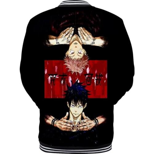 Jujutsu Kaisen Yuji Itadori Baseball Jacket Men Women Fashion Jacket Harajuku Baseball Jacket Boys Girls Sweatshirts Jackets