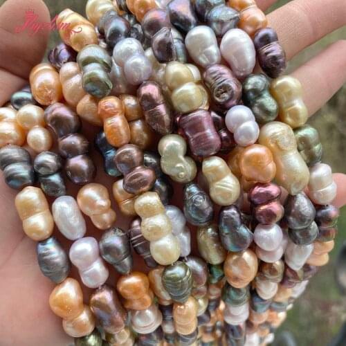 8x13-10x18mm Peanut Multicolor Freshwater Pearl Natural Stone Beads For Necklace Bracelet Jewelry Making 14.5" Free Shipping