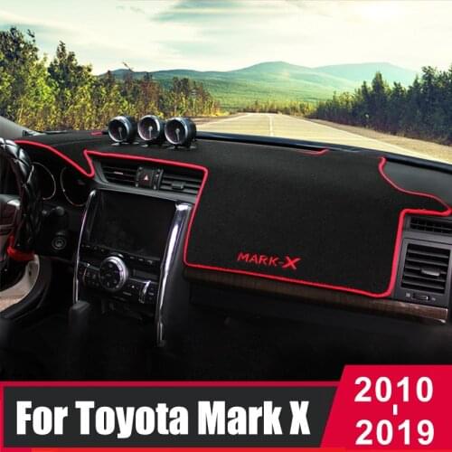 For Toyota Mark X 2 2010-2019 Car Dashboard Cover Mat Sun Shade Pad Instrument Panel Carpets Protector Anti-UV Accessories