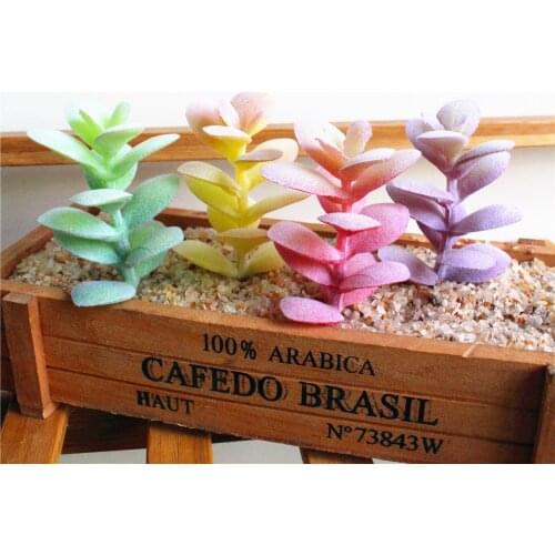 Artificial Leaves Succulent Plants Flower Arrangement Accessories Fake Plants Home Garden Wedding Party Decoration Bonsai