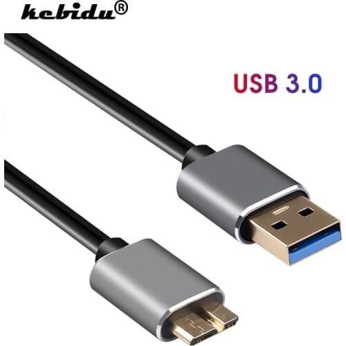 Kebidu Micro USB 3.0 Cable 2.1A 4.8Gbps 1M Fast Charging Data Cable USB Cord Mobile Phone Cables for Samsung Note 3 S5 Hard Disk