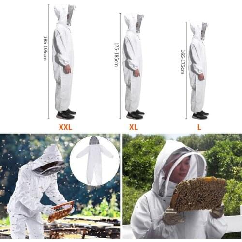 Bee Suit Equipment Full Body Beekeeping Clothing Veil Hood Hat Anti-Bee Coat Special Protective Clothing Beekeeping