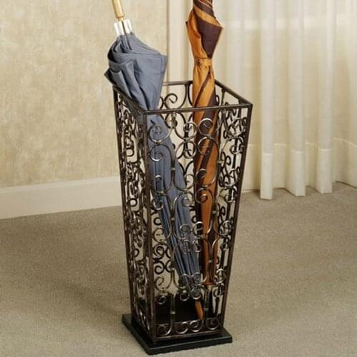 Wrought Iron Umbrella stand Household Storage Bucket Square French barrel vintage