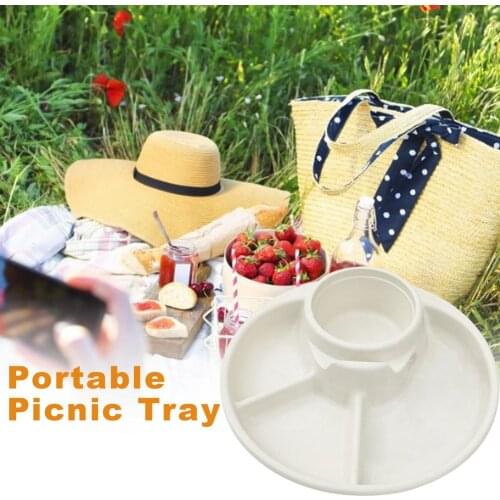 Creative Students Eat Breakfast For One Person Divided Plate Snack Drink Plate BBQ Grill Divided Food Plate Dinner Dishes