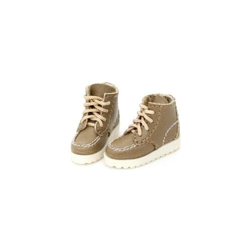BJD doll shoes are suitable for 1/8 new mirror work boots casual leather boots OB11 doll and Bllythes doll lace-up ankle boots