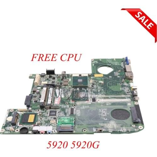 NOKOTION MBAKV06001 DA0ZD1MB6F0 MB.AKV06.001 Main Board For acer Aspire 5920 5920G laptop motherboard GM965 DDR2 FREE CPU