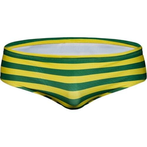 Mens Swimming Trunks 2021 New Horizontal Striped Swimming Beach Holiday Shorts Sexy Transparent Quick-Drying Swimsuit Gay Panti