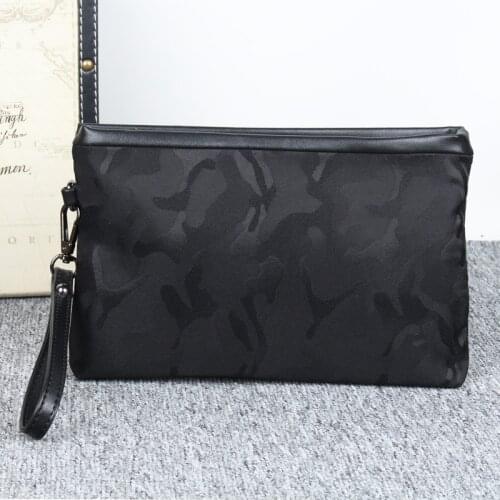 Mens HandbagsMens Large Capacity Oxford Cloth Clutch Clutch Bag Nylon Casual Bag Camouflage Mobile Phone Bag Clip Bag