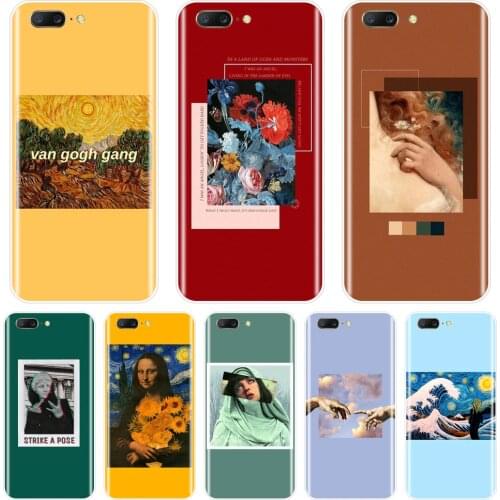 Soft Back Cover For One Plus 3 3T 5 5T 6 6T Yellow Van Gogh Red Art Mona Lisa Phone Case Silicone For OnePlus 6 6T 5 5T 3 3T