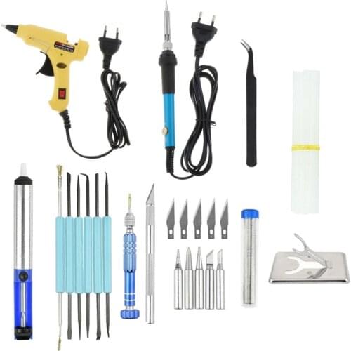 12Pcs Heat Glue Guns Electric Soldering iron Kit DIY Tool Set