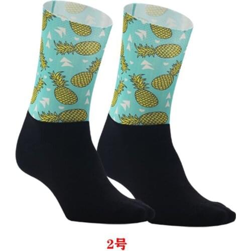 New pineapple compression cycling socks Outdoor cycling sports breathable wear-resistant pressure team socks Sport Racing