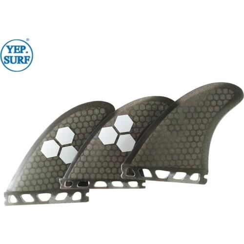 Future G5/K2.1 Surfing Fin Fiberglass Honeycomb Gray Color Fins Customized Fins Surfboard Future Fins