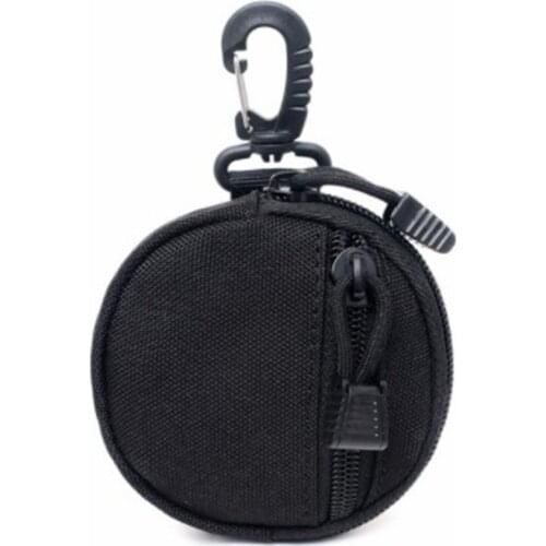Portable Round Mini Storage Bag Outdoor Hunting Camping Hiking Keychain Wallet Holder Case Waist Pack EDC Coin Purse Key Pouch