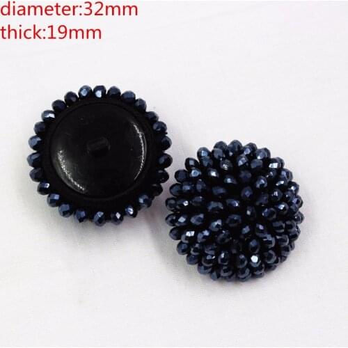 Free shipping 1pcs/Lot Dia 32mm,Chinese Frog Buttons,Mosaic glass beads,garment accessories DIY materials,165141LS