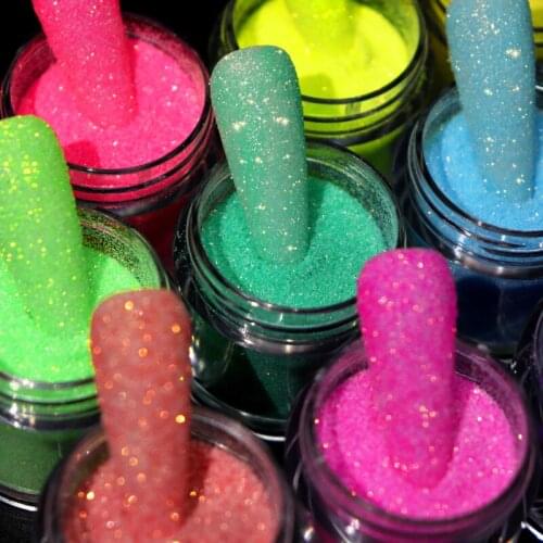 Sugar Powder Nail Glitter Designs Baby Blue Sparkly Pigment Dust For Nail Art Decorations Candy Gradient Starlight Manicure Tips