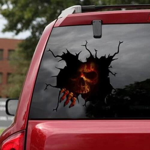 Happy Halloween Wall Floor 3D Sticker Horror Wall Stickers Silent Skull Sticker car Window Home Decoration Decal Decor Party