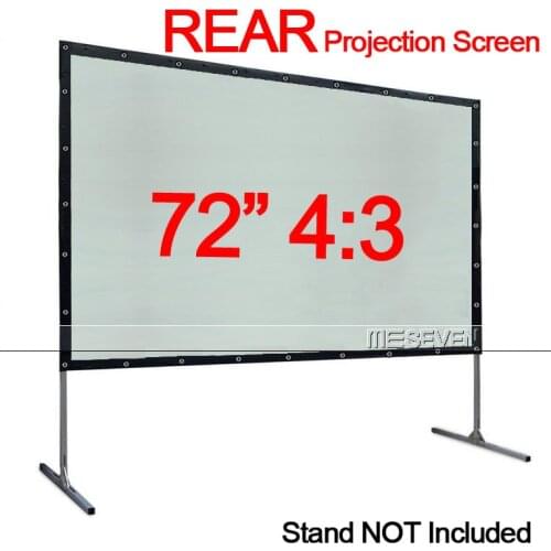 Cheaper Price 72 Inches 4:3 Rear Portable Foldable Projection Screen for Office Home Film Projector Beamer without Fixed Frame