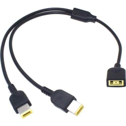 DC Square Plug male to 2 Dual USB Female Jack Y Splitter Hub Adapter Cable for Lenovo thinkpad for ThinkPad X1 Carbon