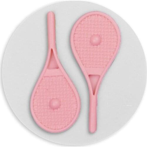 Tennis racket biscuit baking cake decoration chocolate handmade DIY resin fondant kitchen accessories silicone mold