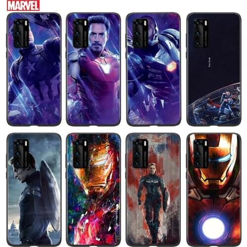 Silicone Cover Avengers super hero cool For Huawei P 50 P40 P30 P20 P10 P9 P8 Pro Plus Lite E mini 2017 2019 Phone Case