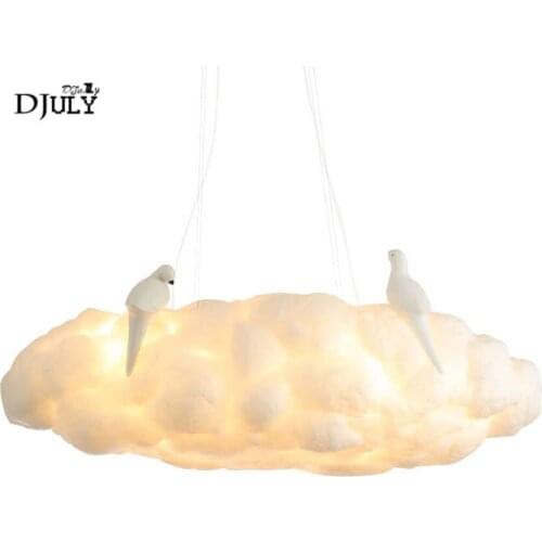Nordic Bird on the cloud pendant lights for children bedroom nursery dining room art deco hanging light fixtures led luminaire