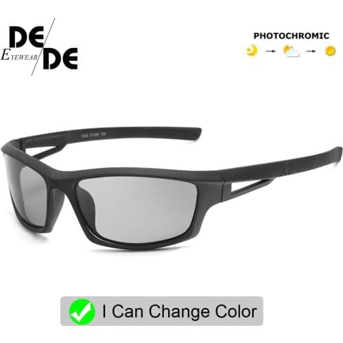 Driving Photochromic Sunglasses Men Polarized Chameleon Discoloration Sun glasses for men