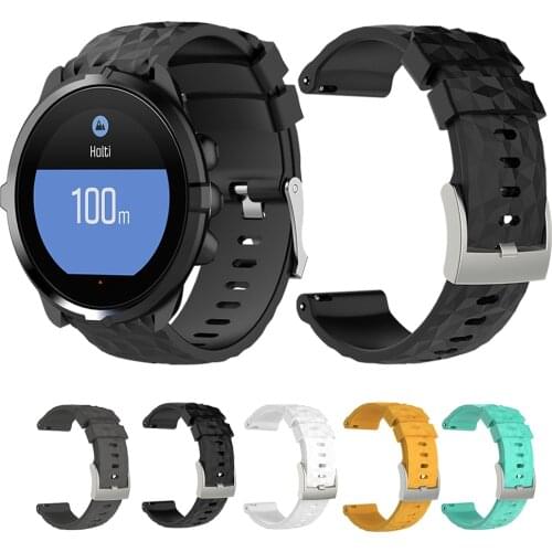 Sport Silicone Strap For Suunto Spartan Sport Wrist HR Baro Replacement Band Rubber Wrist Strap for Suunto 9 Baro Smart Watch