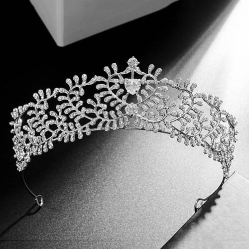 Bridal Crown Tiaras Headwear Luxury Rhinestones Inlaid Headband for Women Birde Wedding Birthday Party Hair Accessories BH