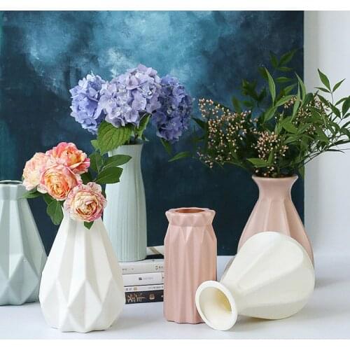 Vase European Home Decoration Anti-ceramic Vase Accessories Plastic Modern Unbreakable Creative Wedding Decoration Flowers