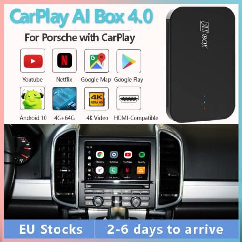 Video AI Box for Porsche Macan Cayenne Boxster 911 with Built in CarPlay, Supports Mirror Link Multimedia Android System BT WIFI