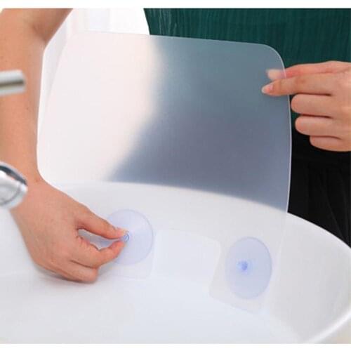AYEVIN 1Pc Kitchen Sink Water Splash Guards with Sucker Waterproof Screen for Dish Fruit Vegetable Washing Anti-water Board