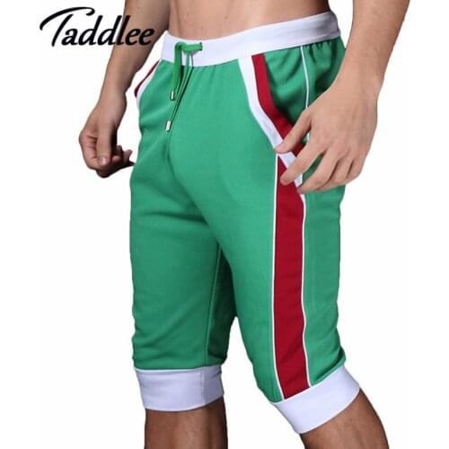 Taddlee brand men shorts cotton beach boxer sexy Man wear baseball Man capri designer Man shorts 2017 gay Trunks Fashion Shorts