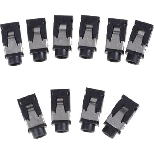 10pcs/lot PJ321 3.5mm Female Audio Connector 4 Pin SMT Headphone Jack Socket PJ-321 PCB Mount Stereo Jack
