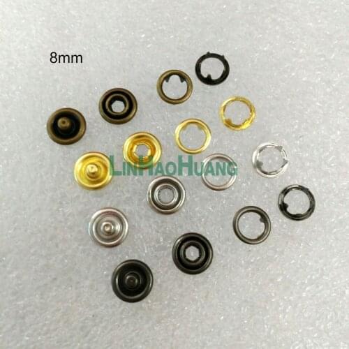 200 Sets 8mm Button Baby Climb Clothes Hollow Metal Brass Five Claws Buckle Wholesale Childrens Button