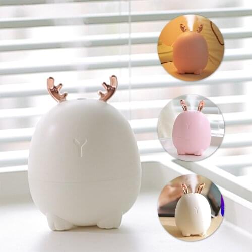 2021 Ultrasonic Air Humidifier 320ML Aroma Essential Oil Diffuser Deer & Rabbit Humidifiers for Home Car