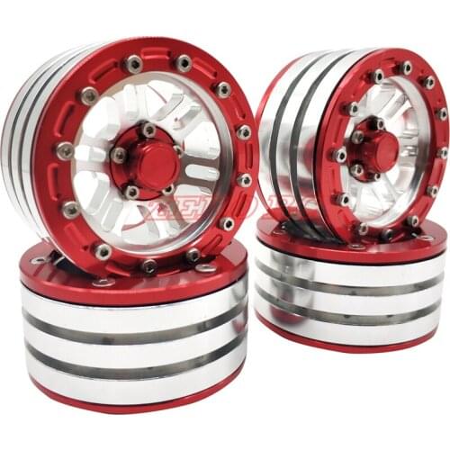 4PCS ROCK CRAWLER ALLOY 1.9" Beadlock WHEEL RIM HUB For 1/10 AXIAL SCX10 II RC4WD D90 MST RGT TRX-4 CC01 TF2 RC CAR