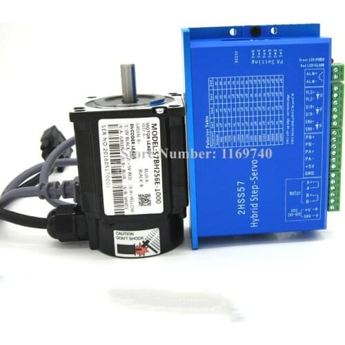 57 closed-loop 57BH256E-1000 DC stepper motor +2HSS57 driver 1N.m Nema 23 Hybird closed loop 2-phase stepper motor driver