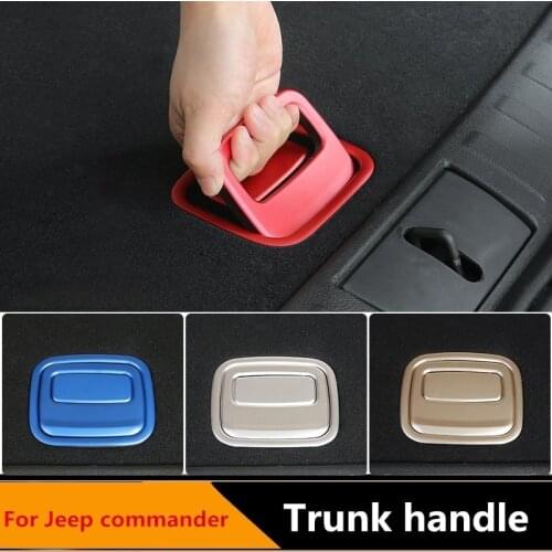 Car Rear Trunk Tailgate Handle Trim Cover Decoration Sequins For Jeep commander 2018