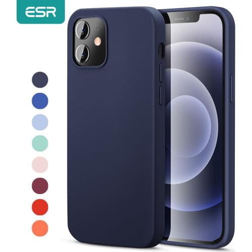 ESR Case for iPhone 12 Pro Max 5G Liquid Silicone Rubber Case for iPhone 12 Mini Soft Yippee Cover Cloud Case for iPhone 12 Pro