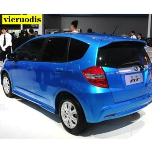 For Honda Jazz Fit Spoiler hatchback High Quality ABS Material Car Rear Wing Primer Color Rear Spoiler2008-2013