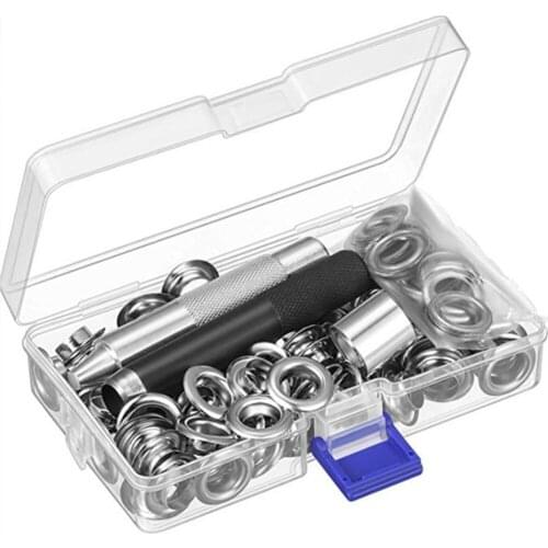 Label Clothing Fashion Accessories Grommets Kit 12mm Eyelets Mounting Punch Lothes Bag Scissors Book Hat Label