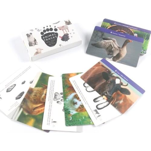 Montessri Toys Memory Game Animal Track Pocket Flash Cards For Toddlers Learning Educational Montessori Toys 2 Years F1644