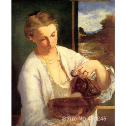 Portrait Paintings A woman pouring water (Study of Suzanne Leenhoff) Edouard Manet High quality Handpainted