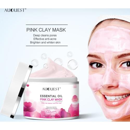 Pink Clay Mask Pore Black Dots Blackhead Deep Cleansing Mask Against Face Acne Exfoliating Facial Beauty Skin Care Dropshipping