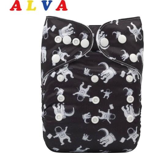 Alvababy Reusable Washable Cloth Diaper Adjustable Eco-friendly Nappy 3-15kg baby with 1pc Microfiber Insert