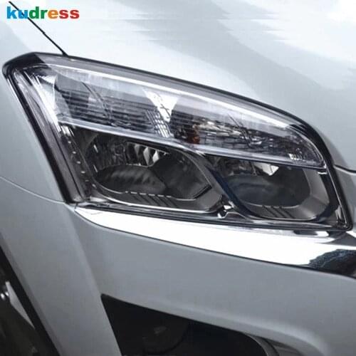 For Chevrolet Trax Tracker 2014 2015 2016 2017 2018 Chrome Head Light Lamp Cover Trim Front Headlight Frame Trim Car Accessories