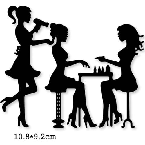 2020 new metal dies Girl Nail Art Haircut Cutting Dies Stencils dies for Scrapbooking DIY Album Paper Card Making Embossing Dies