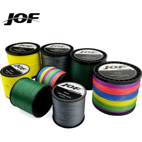 JOF 1000M Braided Fishing Line 12/9/8 Strands Pesca Carp Multifilament Fly Lure Wire 100% PE Line Japanese Saltwater