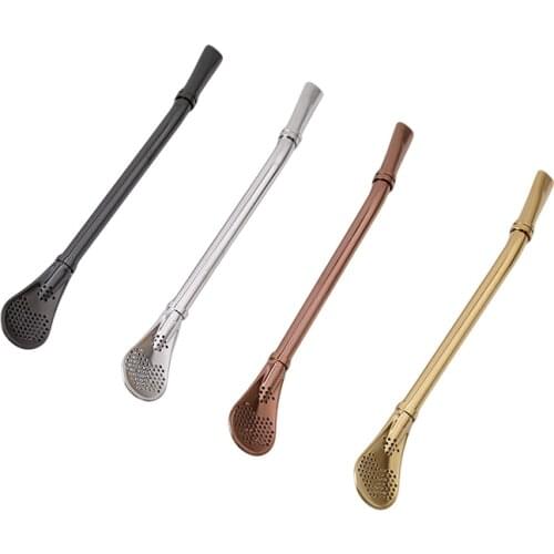 Handmade Stainless Steel Drinking Straw Filter Yerba Mate Tea Bombilla Gourd Washable Practical Tea Tools Bar Accessories